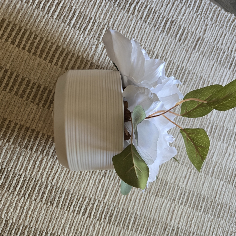 Chic White Faux Floral Arrangement with Greenery - Picture 3 of 5